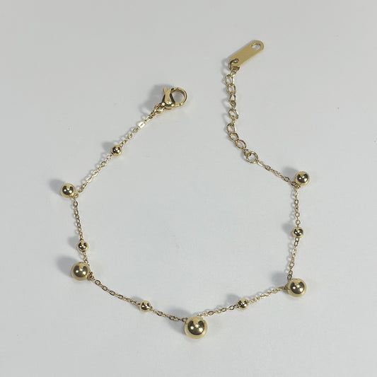 art. 025 Pulsera acero dorado dama