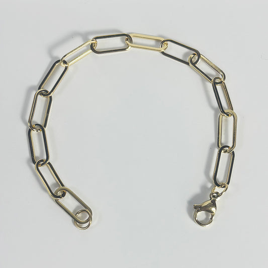 art. 027 Pulsera acero dorado dama