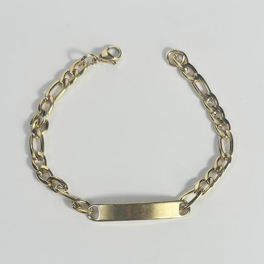 art. 028 Pulsera acero dorado dama