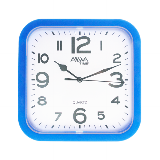 art. 010 - AIWA-TIME - Reloj de Pared Azul 20cm
