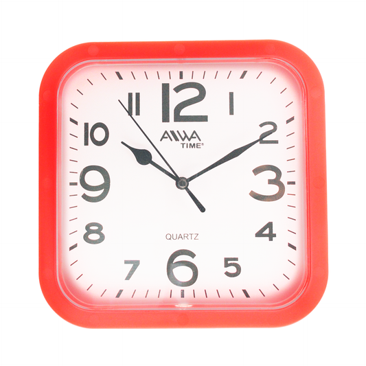 art. 010 - AIWA-TIME - Reloj de Pared Rojo 20cm