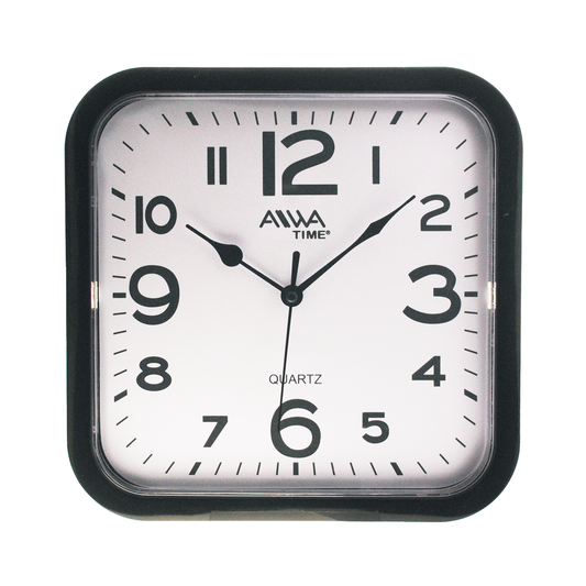art. 011 - AIWA-TIME - Reloj de Pared Negro 23cm