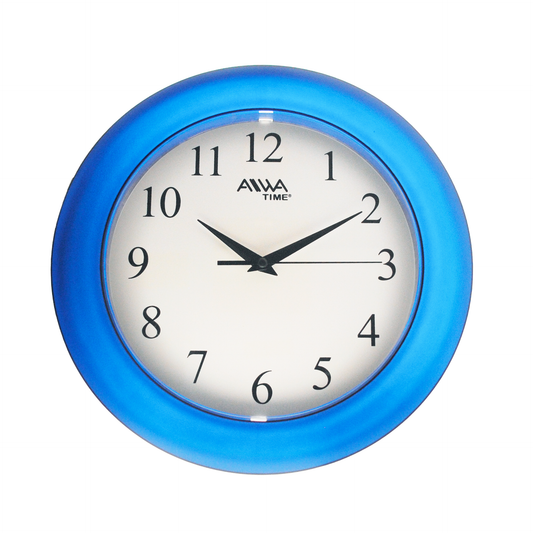 art. 012 - AIWA-TIME - Reloj de Pared Azul 24cm