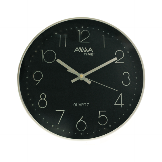 art. 015 - AIWA-TIME - Reloj de Pared Blanco con Negro 26cm