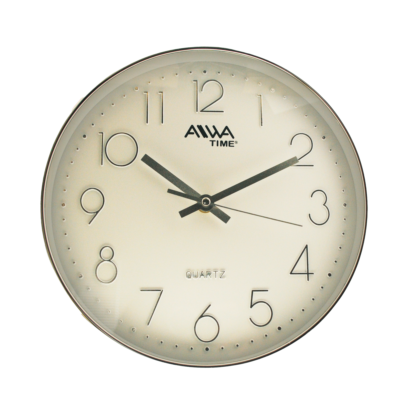 art. 015 - AIWA-TIME - Reloj de Pared Plateado 26cm