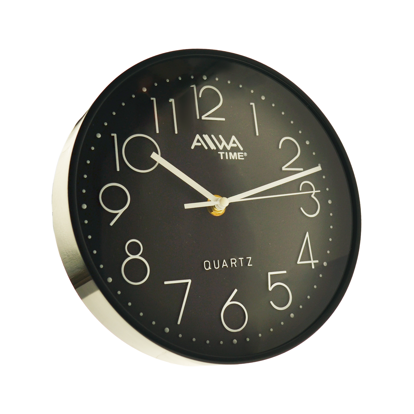 art. 01 - AIWA-TIME - Reloj de Pared Negro 20cm