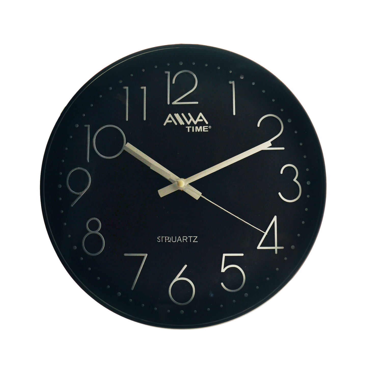 art. 002 - AIWA-TIME - Reloj de Pared Negro 30cm