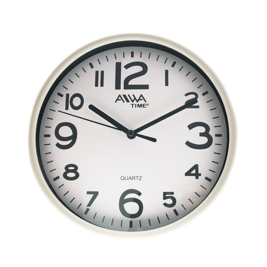art. 007 - AIWA-TIME - Reloj de Pared Blanco 18cm