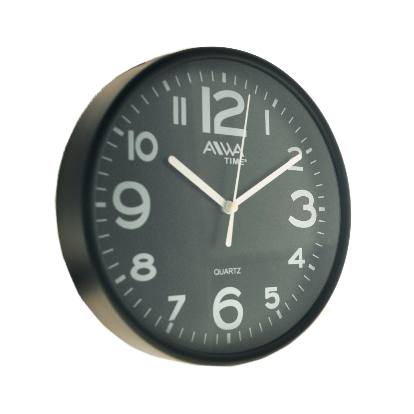 art. 007 - AIWA-TIME - Reloj de Pared Negro 18cm