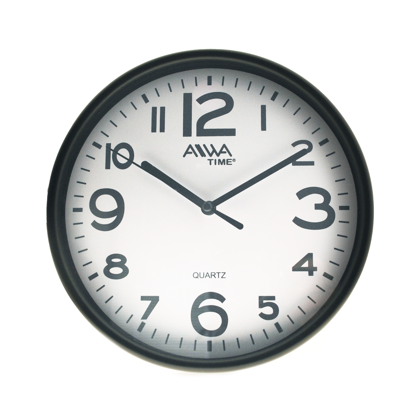 art. 007 - AIWA-TIME - Reloj de Pared Negro con Blanco 18cm