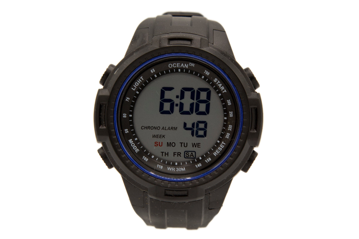 art. 1190 026AZ - OCEAN DR - Reloj Digital Crono Alarma, Caballero, Sumergible 3 ATM
