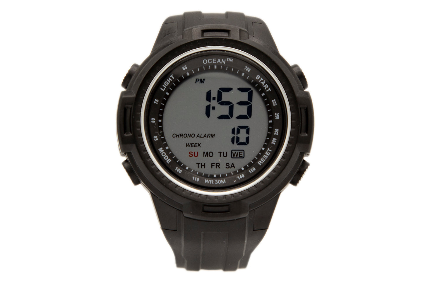 art. 1190 026NG - OCEAN DR - Reloj Digital Crono Alarma, Caballero, Sumergible 3 ATM