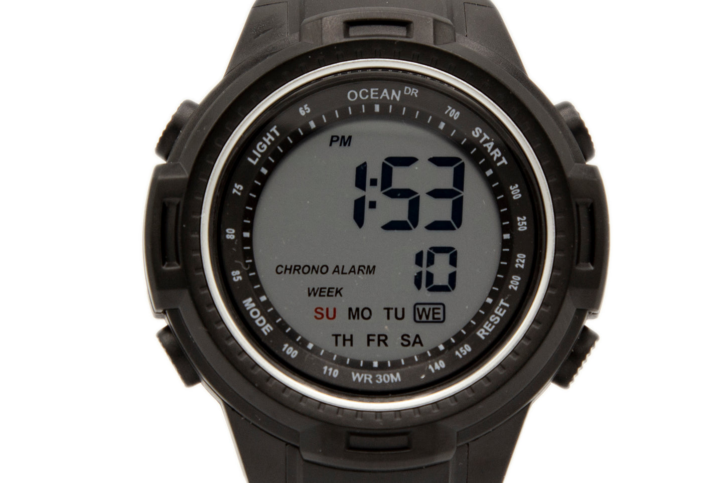 art. 1190 026NG - OCEAN DR - Reloj Digital Crono Alarma, Caballero, Sumergible 3 ATM