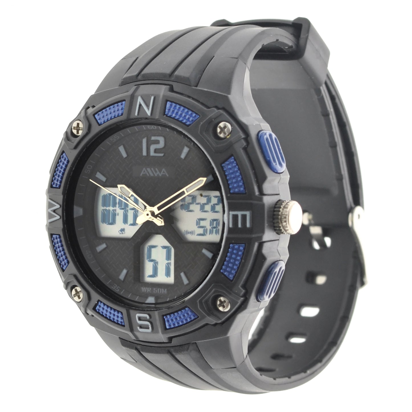 art. 10315 004AZ - AIWA Time - Reloj Análogo-Digital, Caballero, Sumergible, 5 ATM
