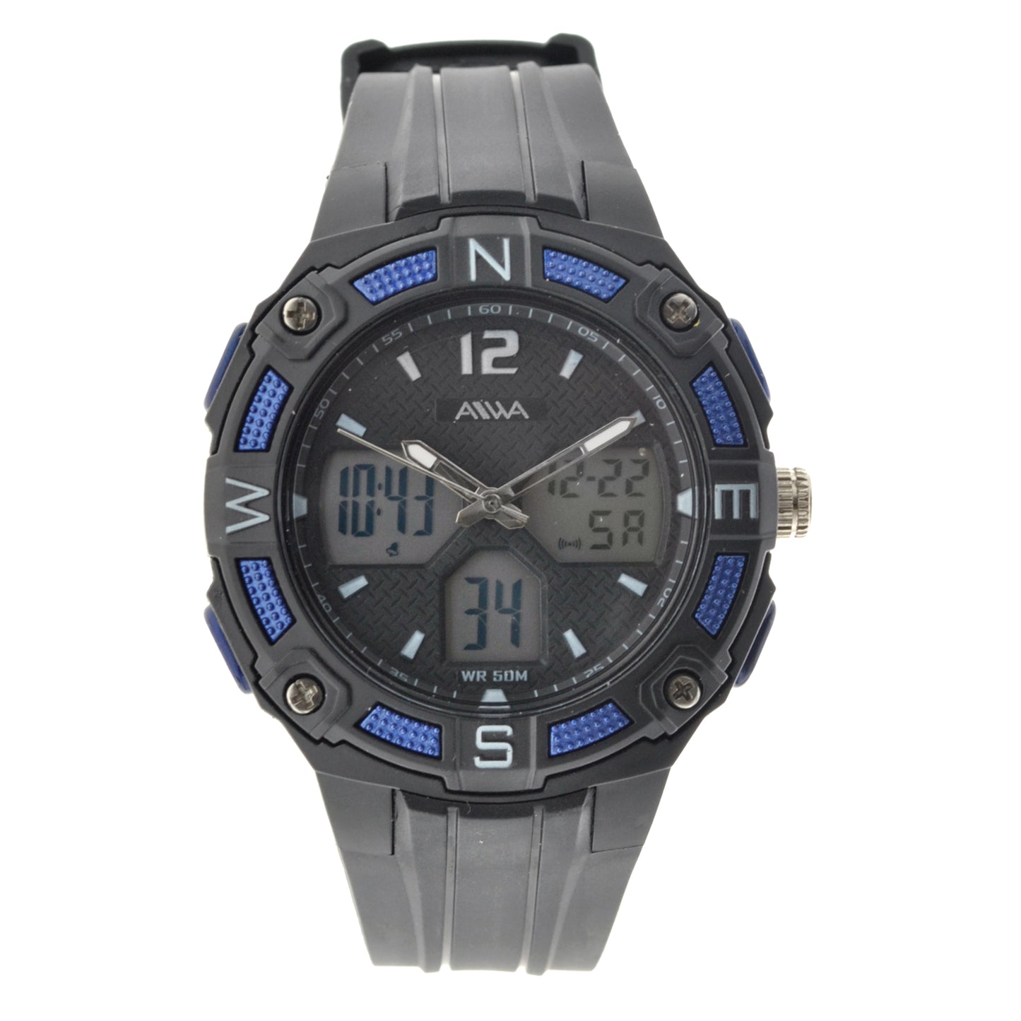art. 10315 004AZ - AIWA Time - Reloj Análogo-Digital, Caballero, Sumergible, 5 ATM