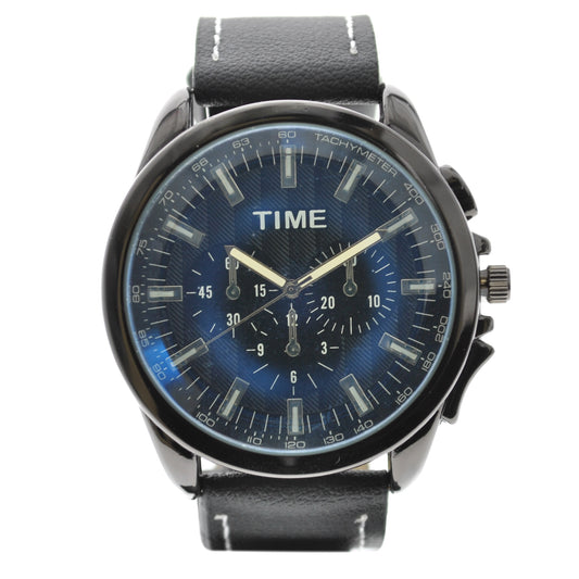 art. 1032 006BL - TIME - Reloj análogo, Malla Cuero, Caballero, Casual