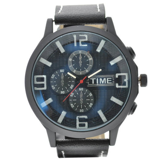 art. 1032 007BL - TIME - Reloj análogo, Malla Cuero, Caballero, Casual