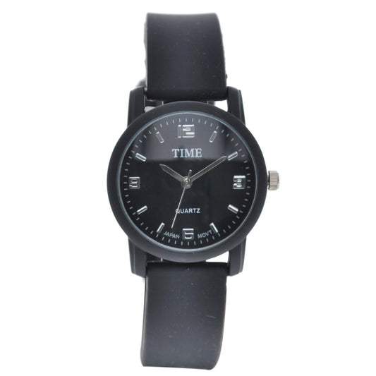 art. 1174 012NG - TIME - Reloj Analogo, Malla Silicona Color, Caja Metal, Dama