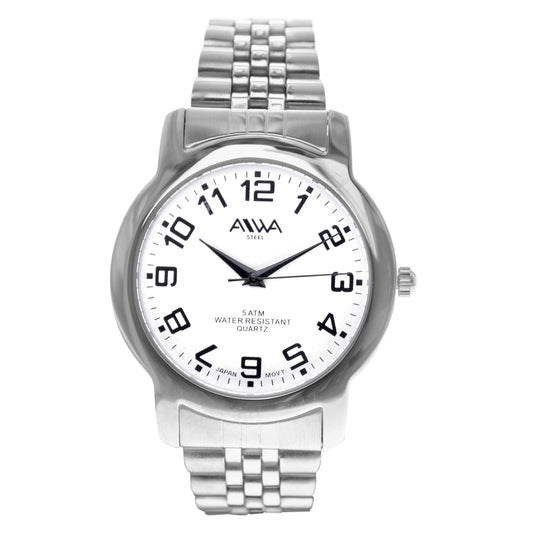 art. 10300 027BL - AIWA Time - Reloj Acero, Caballero, Sumergible, 5ATM