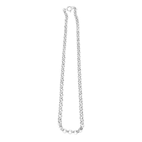 Cadena acero blanco Rolo con Cierre Marinero 6 mm, 60 cm D&K / 1100RO-29