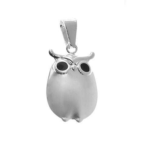 Dije acero blanco lechuza 3.5 cm D&K