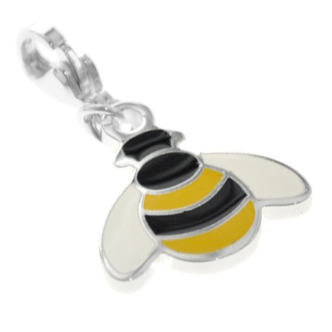 Dije acero blanco para pulsera abeja con esmaltado 2.3 cm D&K / 1300AM-31