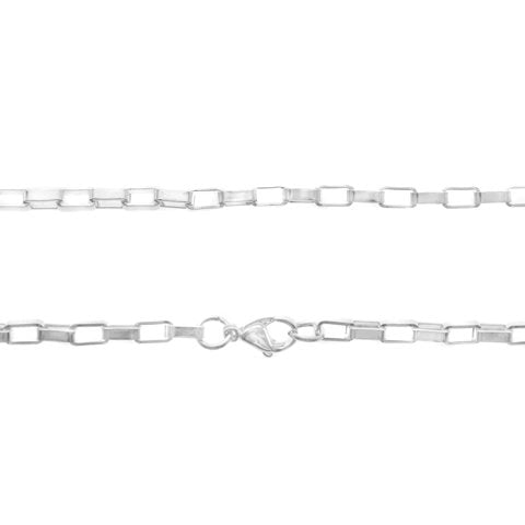 Cadena acero blanco force cuadrada 3 mm, 45 cm D&K / 1300FC-11