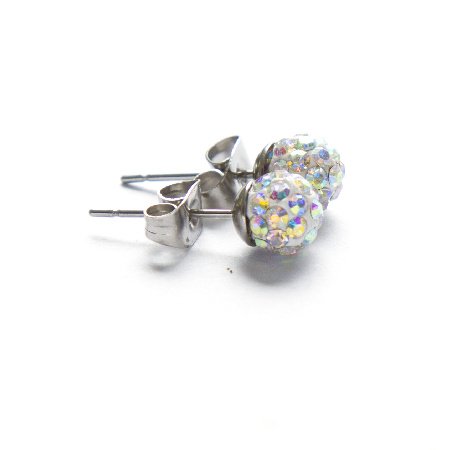 Aros Bola De Fuego Blanco 6 Mm / 200BF-21