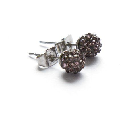 Aros Bola De Fuego Gris Plata 6 Mm / 200BF-22