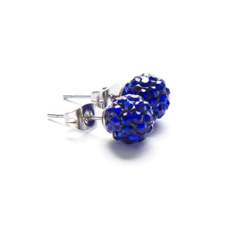 Aros Bola De Fuego Azul Marino 8 Mm / 200BF-38