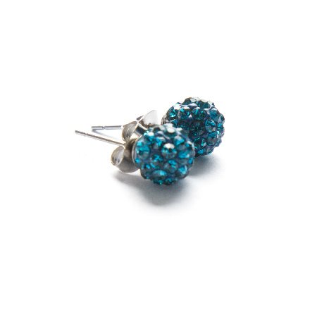 Aros Bola De Fuego Turquesa 8 Mm / 200BF-41