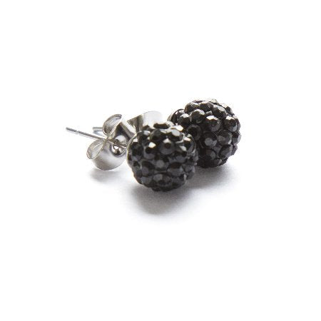 Aros Bola De Fuego Negro 8 Mm / 200BF-44
