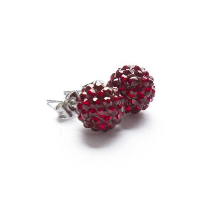 Aros Bola De Fuego Rojo Oscuro 10 Mm / 200BF-54