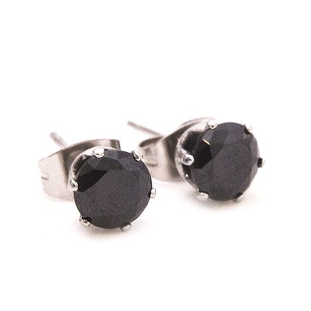 Aro acero chispita negro redondo D&K / 200CH-8