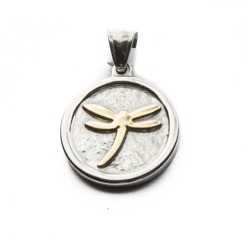 Dije Libelula Medalla Combinada Mediana / 500AM-1