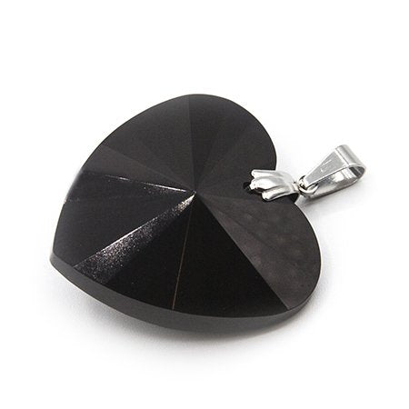 Dije piedra Corazón color negro 5,5 cm D&K / 500TS-10