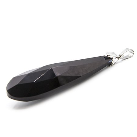 Dije piedra gota  color negro 9 cm con argolla incluida D&K / 500TS-18