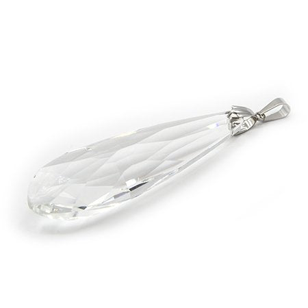 Dije piedra gota color transparente 9 cm con argolla incluida D&K / 500TS-20