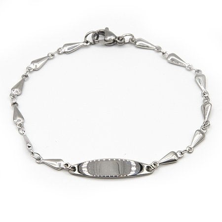 Pulsera acero identidad con eslabones gotas 19 cm D&K / 600ID-32