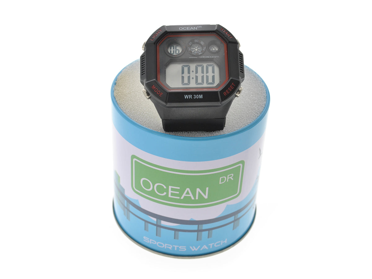 art. 1190 040RJ - OCEAN DR - Reloj Digital Crono Alarma, Caballero, Sumergible 3 ATM