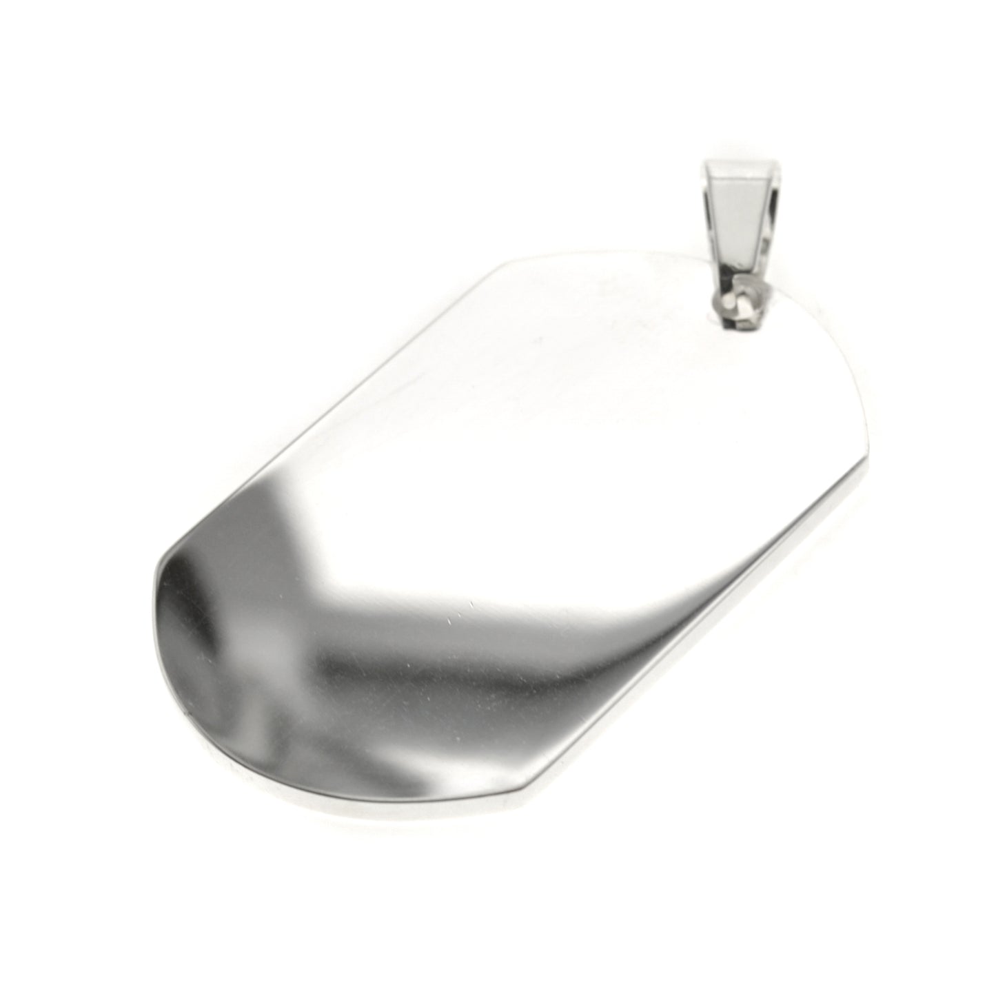 Dije Para Grabar Acero Blanco Medalla Rectangular 55mm / 500ID-26