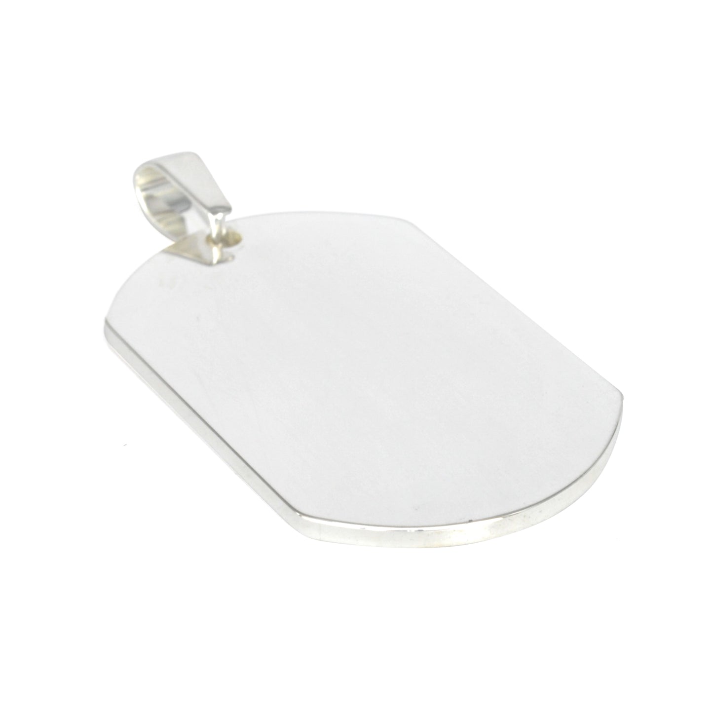 Dije Para Grabar Acero Blanco Medalla Rectangular 55mm / 500ID-26