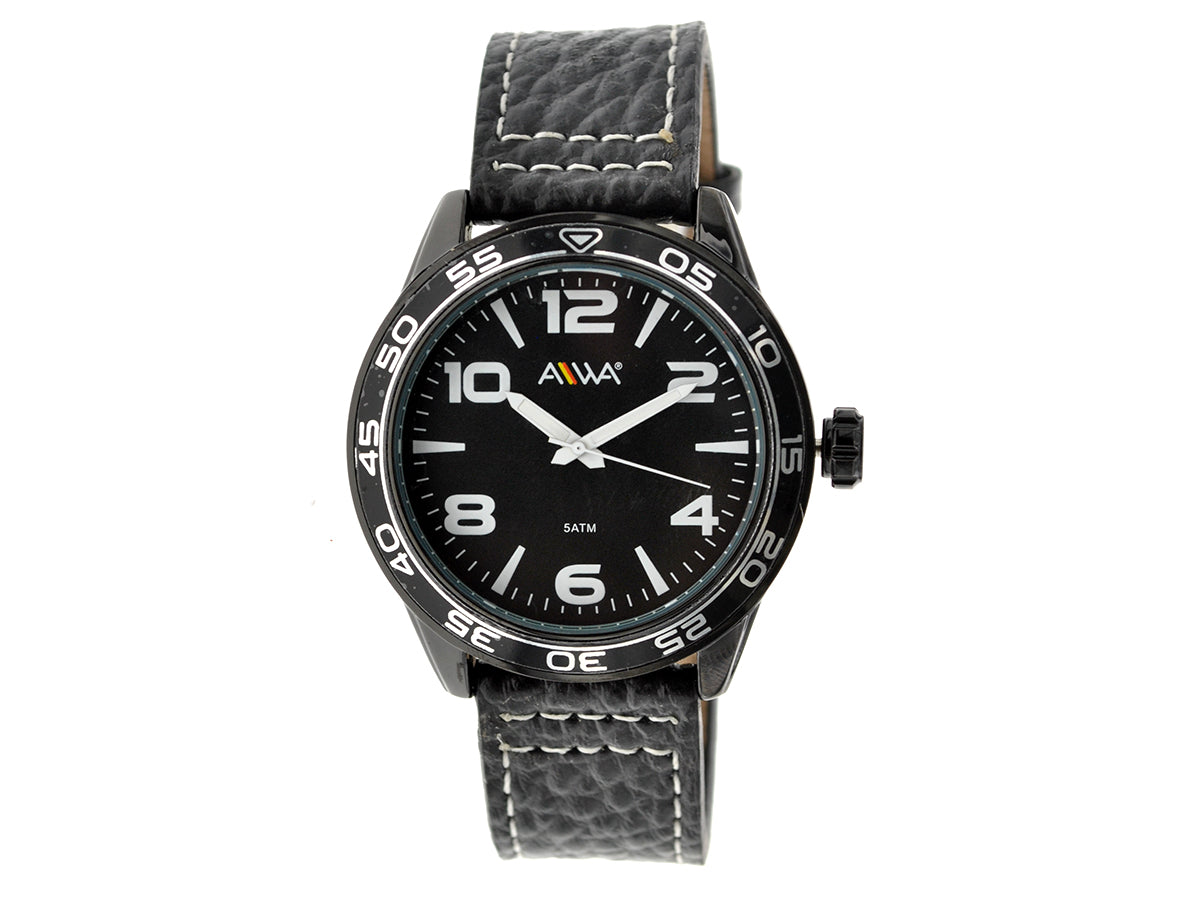 art. 10306 001BL - AIWA Time - Reloj Cuero AIWA Time, Caballero, Sumergible, 5ATM
