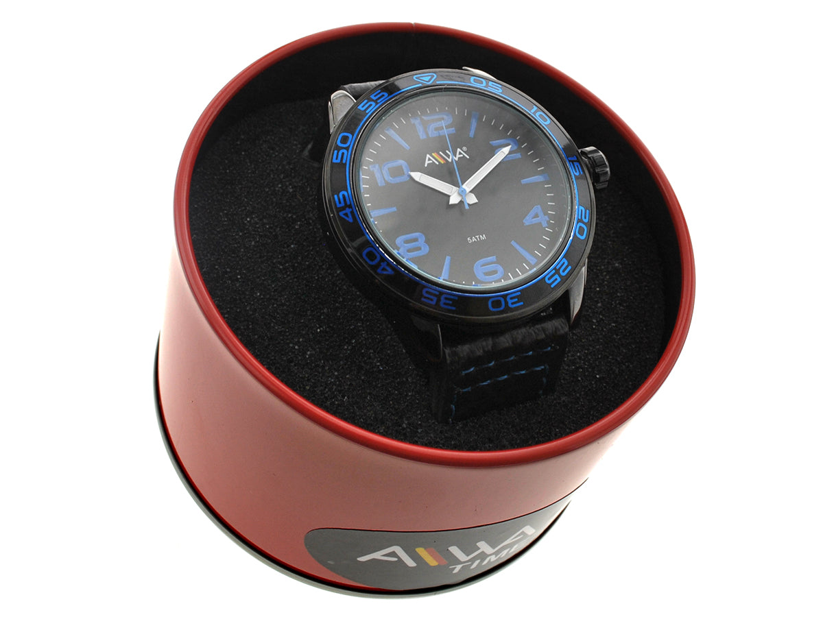 art. 10306 001AZ - AIWA Time - Reloj Cuero AIWA Time, Caballero, Sumergible, 5ATM