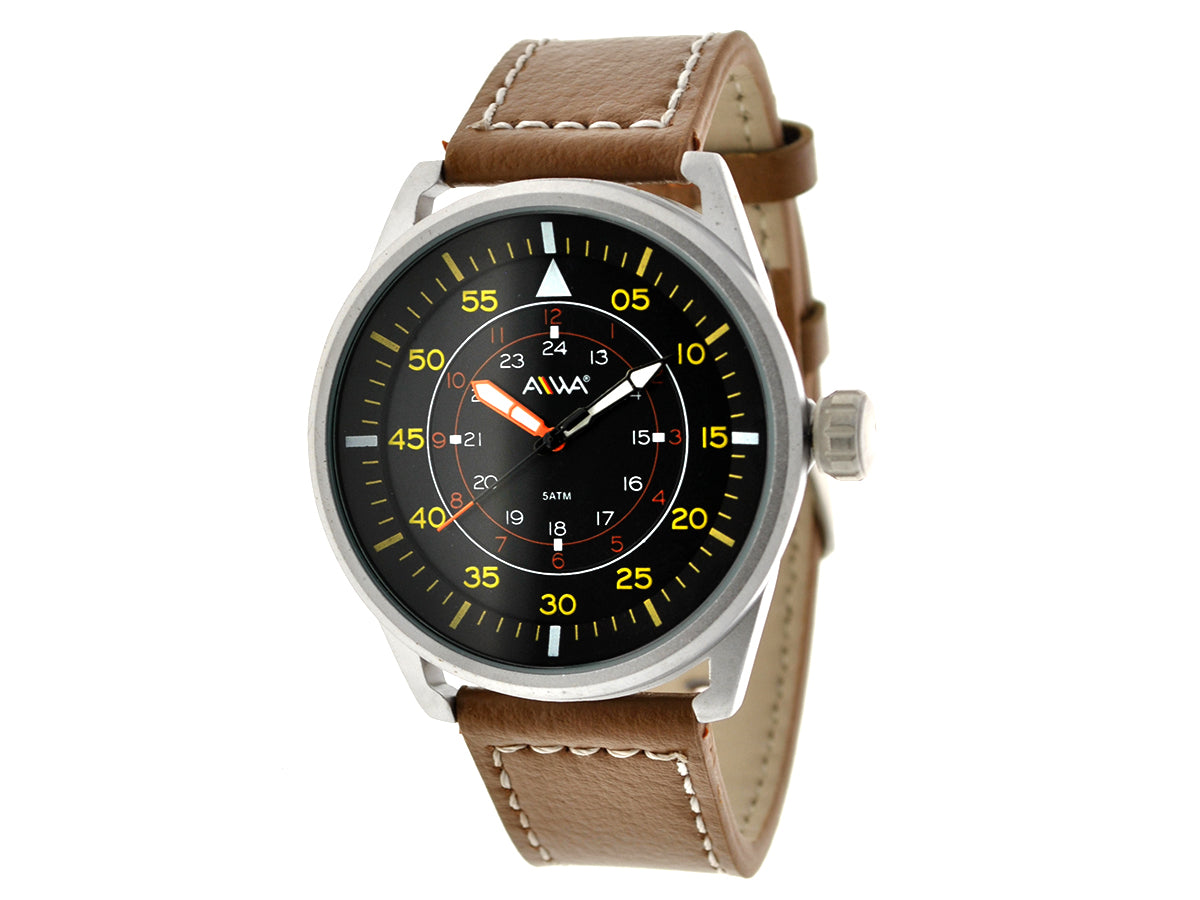 art. 10306 004PL - AIWA Time - Reloj Cuero AIWA Time, Caballero, Sumergible, 5ATM