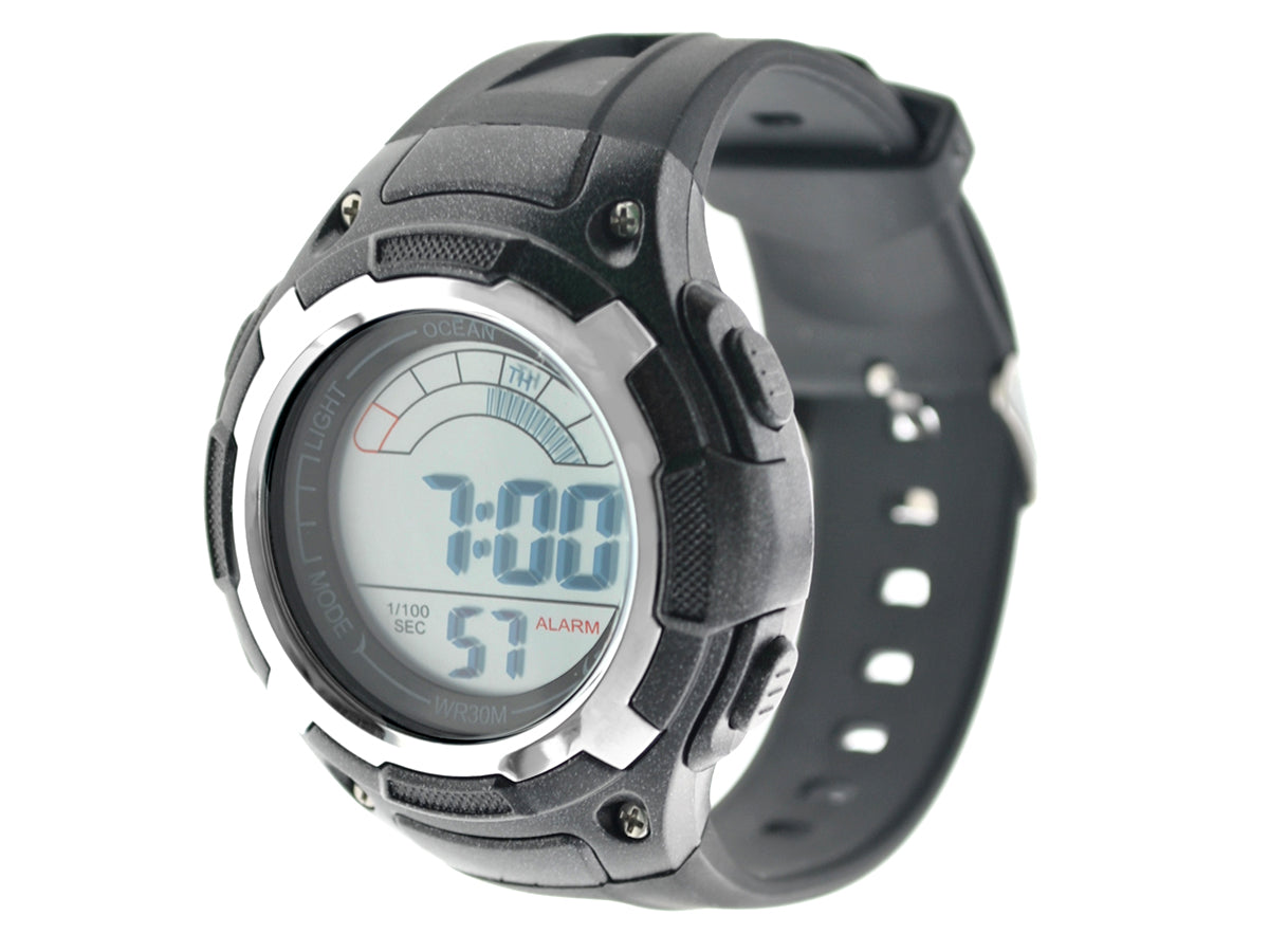 art. 1190 003NG - OCEAN DR - Reloj Digital Crono Alarma, Caballero, Sumergible 3 ATM