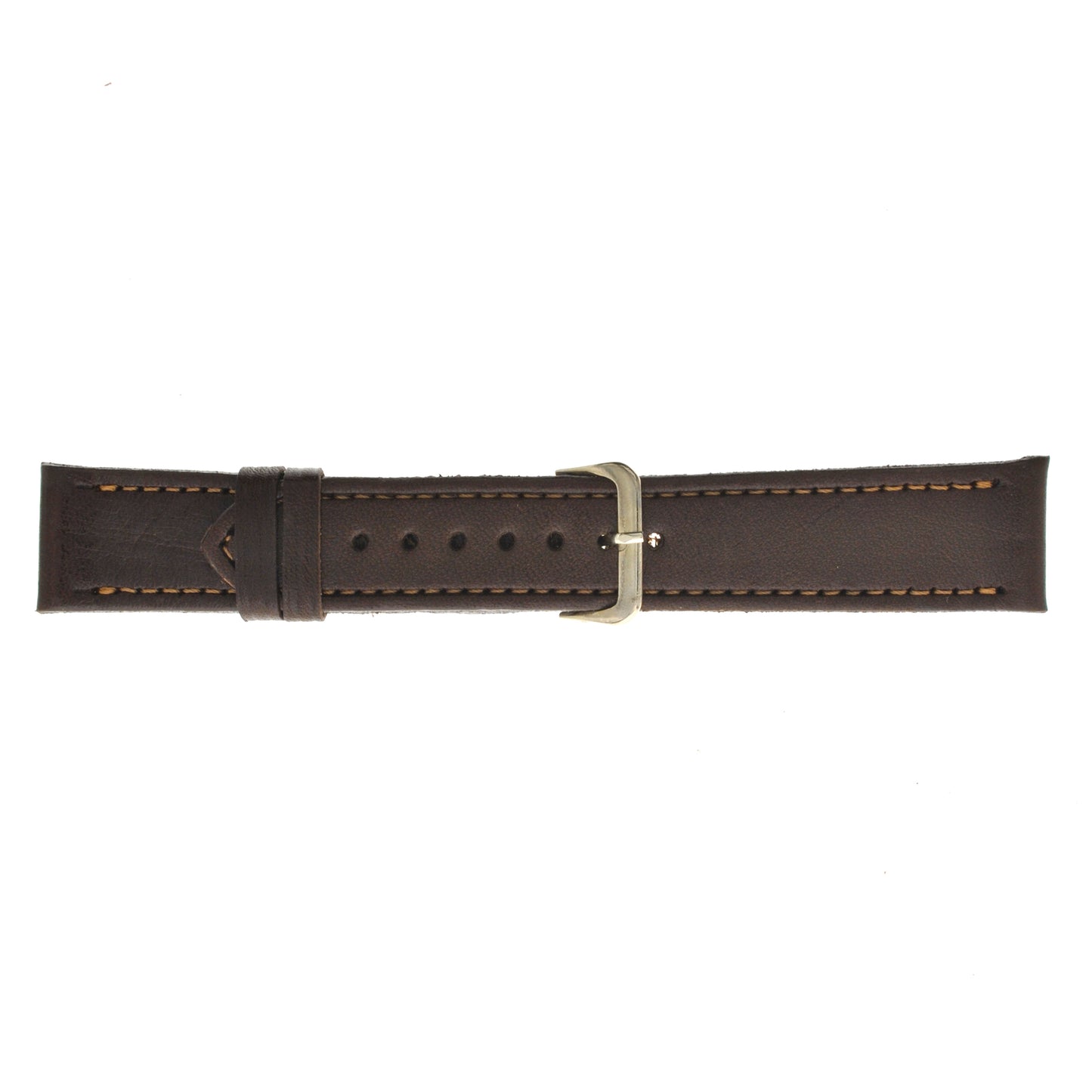 Malla para Reloj Pulsera, Cuero Luppi 20 MM Marrón Oscuro