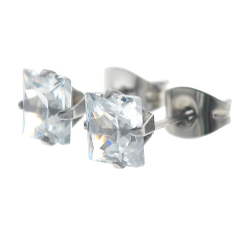 Aros acero quirurgico chispita cristal engarzado 6 mm D&K / 200CH-48