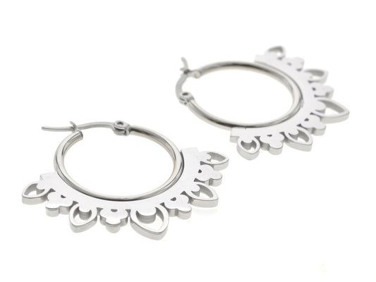 Aros acero quirurgico hindues Vriti 24 mm D&K / 200AR-111