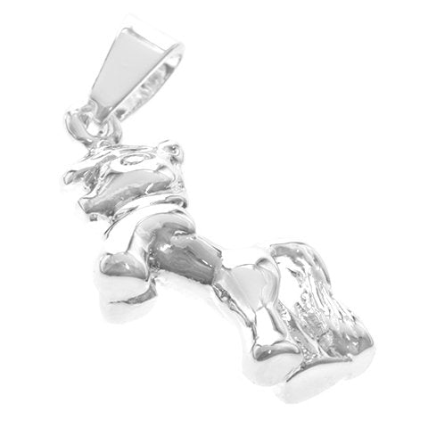 Dije acero blanco pony con argolla incl. 3 cm D&K / 1300AM-29
